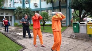 Acusados foram até o Fórum, mas depois voltaram ao Presídio com a suspensão do julgamento