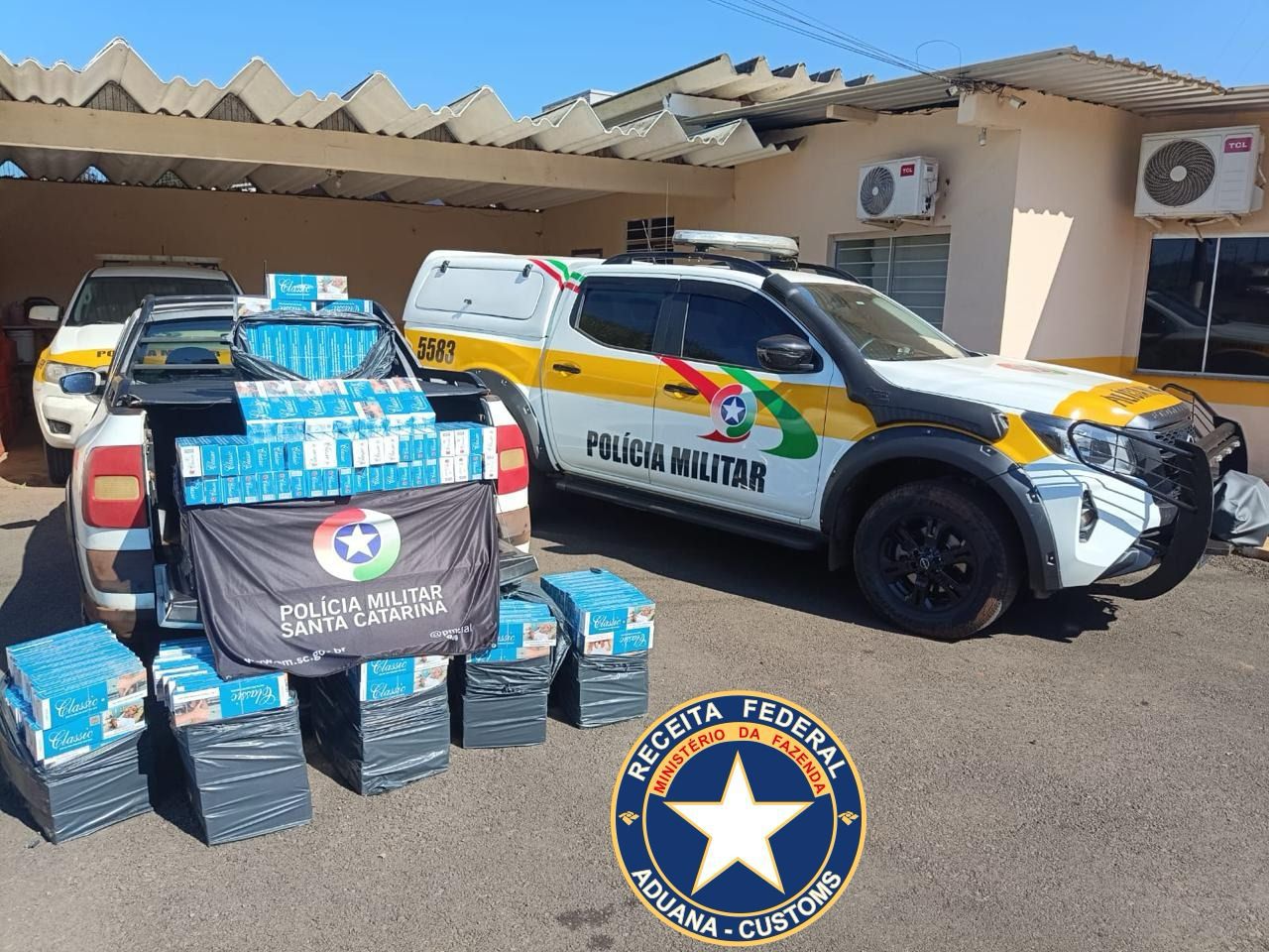Polícia apreende 4 mil maços de cigarros contrabandeados em São Domingos