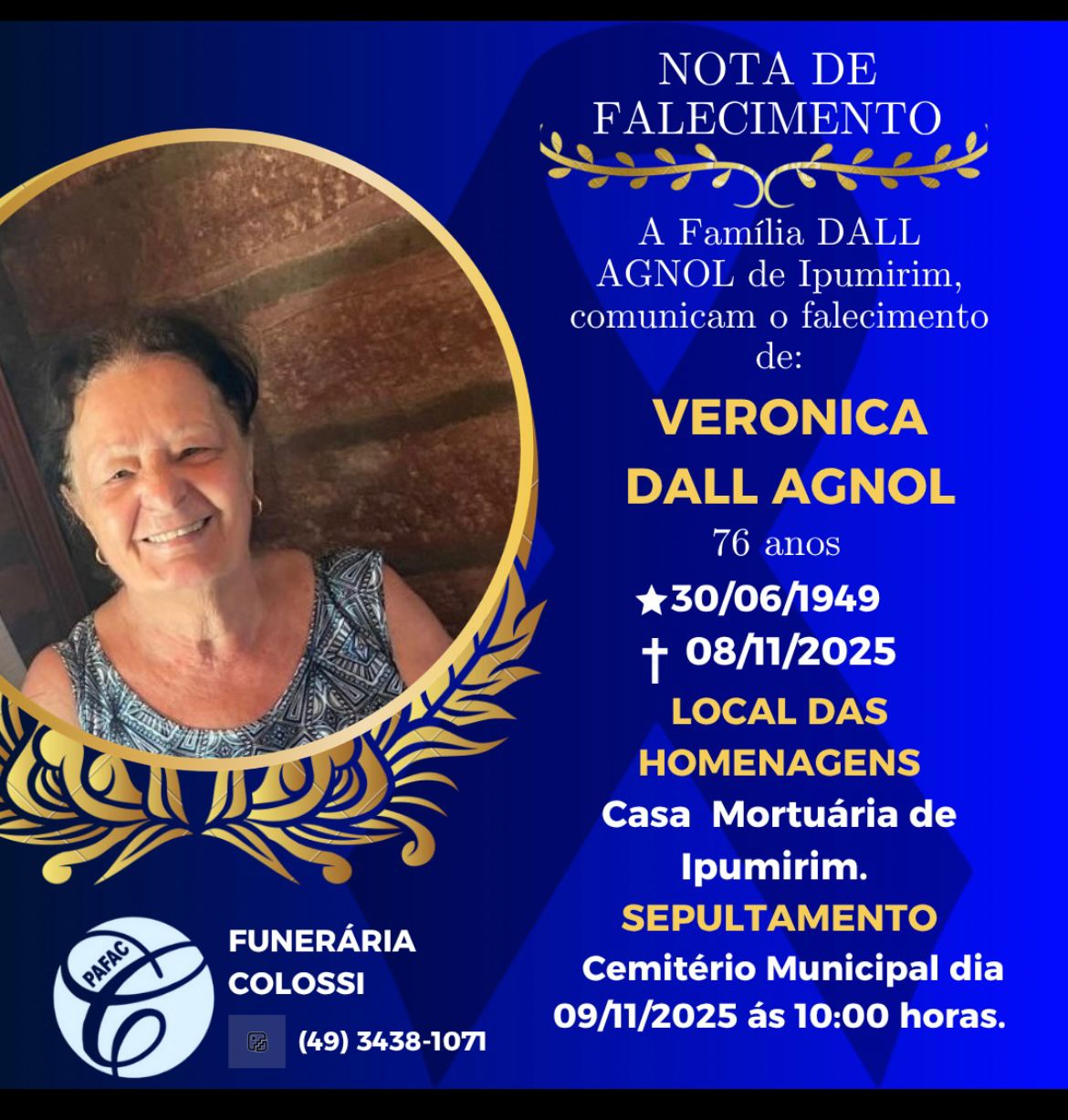 Nota de falecimento