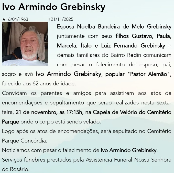 Nota de falecimento