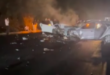 Grave acidente com quatro veículos deixa nove feridos na BR-282 Quatro veículos se envolvem em grave acidente com nove feridos