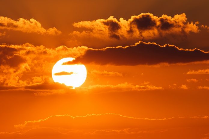 Breathtaking sunset in the evening - perfect for wallpapers and backgrounds