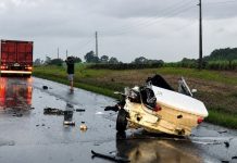 Grave acidente na BR-470 deixa quatro mortos e um ferido grave em Campos Novos