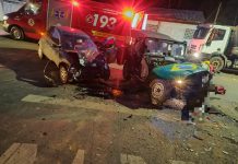 Quatro pessoas ficam feridas em colisão entre carro e Jeep em Concórdia