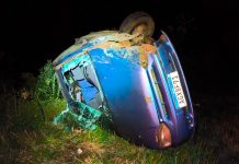 Colisão seguida de capotamento deixa dois feridos na BR-282, em Catanduvas